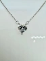 Сребърно колие с мойсанит (Диамант) 1 карат, снимка 2