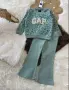 Детски комплект за момичета Gap - зелен и лилав, снимка 1