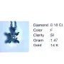 Златнo колие с диаманти 0,18Ct. чистота:SI 50см. модел:42922-1, снимка 2