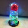 Роза в стъкленица с лед светлина, снимка 3