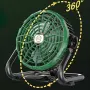 Акумулаторен къмпинг вентилатор с LED осветление, снимка 5