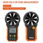 Анемометър PEAKMETER PM6252A, цифров, обем на въздух, скорост до 40m/s, CFM, CMM, CMS, снимка 6