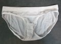L/XL бял мъжки слип с мрежеста материя и оформена мъжка зона отпред, снимка 7