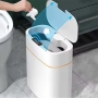 Автоматичен кош за боклук с капак и сензор, 13 л, снимка 1