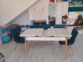 маса разтегателна с 5 стола на 1 година, снимка 4