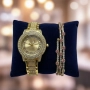 Бляскав дамски комплект часовник и гривна – съчетава елегантност и практичност, снимка 5