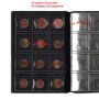 Кожен албум за монети с 10 прозрачни страници с 120 джоба джобове Книга  каталог за колекция на моне, снимка 15