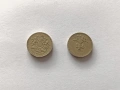 2 бр монети 1 паунд 1983, 1985, снимка 1