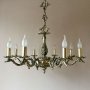 Уникален,луксозен старинен полилей от месинг,класическо,бароково осветление за хол, всекидневна, снимка 12